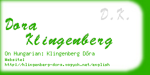 dora klingenberg business card